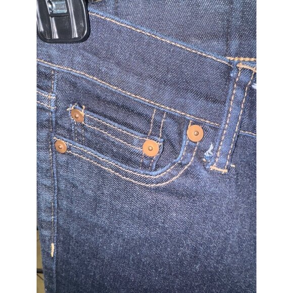 Madewell Alley Straight Dark Wash Denim Jeans Size 25 Dark Blue Denim Stretch - Picture 12 of 12